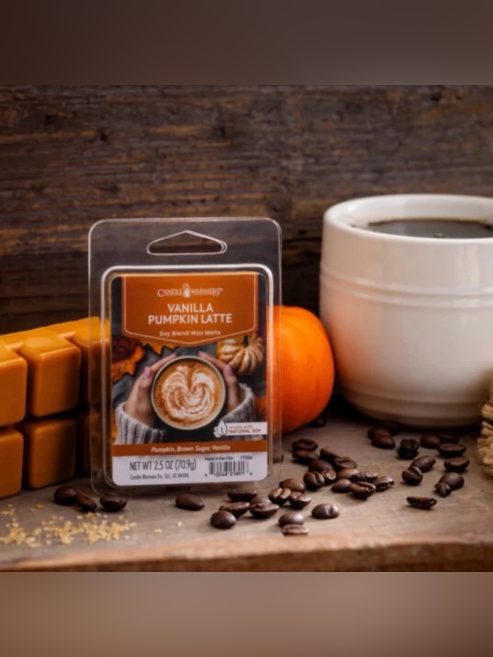 *new* Vanilla Pumpkin Latte Wax Melts - Soy Blend Wax ( 2 pack )
